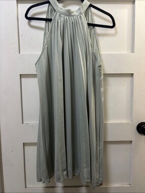 Women's Halter Mini Dress in Light Sage